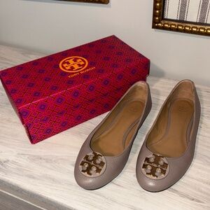 Tory Burch French Gray Ballet Flats